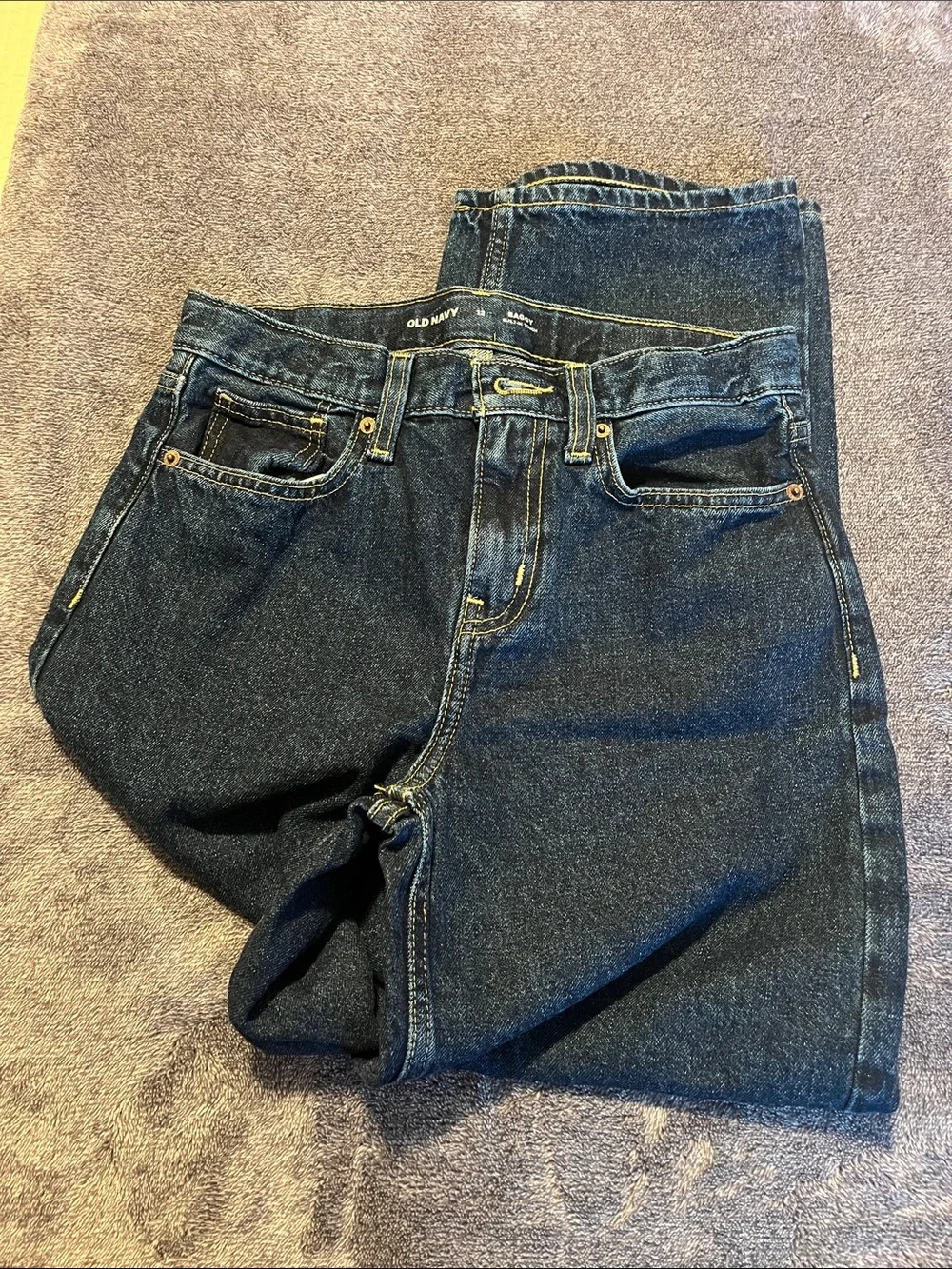 Old Navy Boy’s Baggy Dark Indigo Relaxed Fit Jeans
